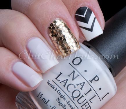 Нейл Арт - черный и белый